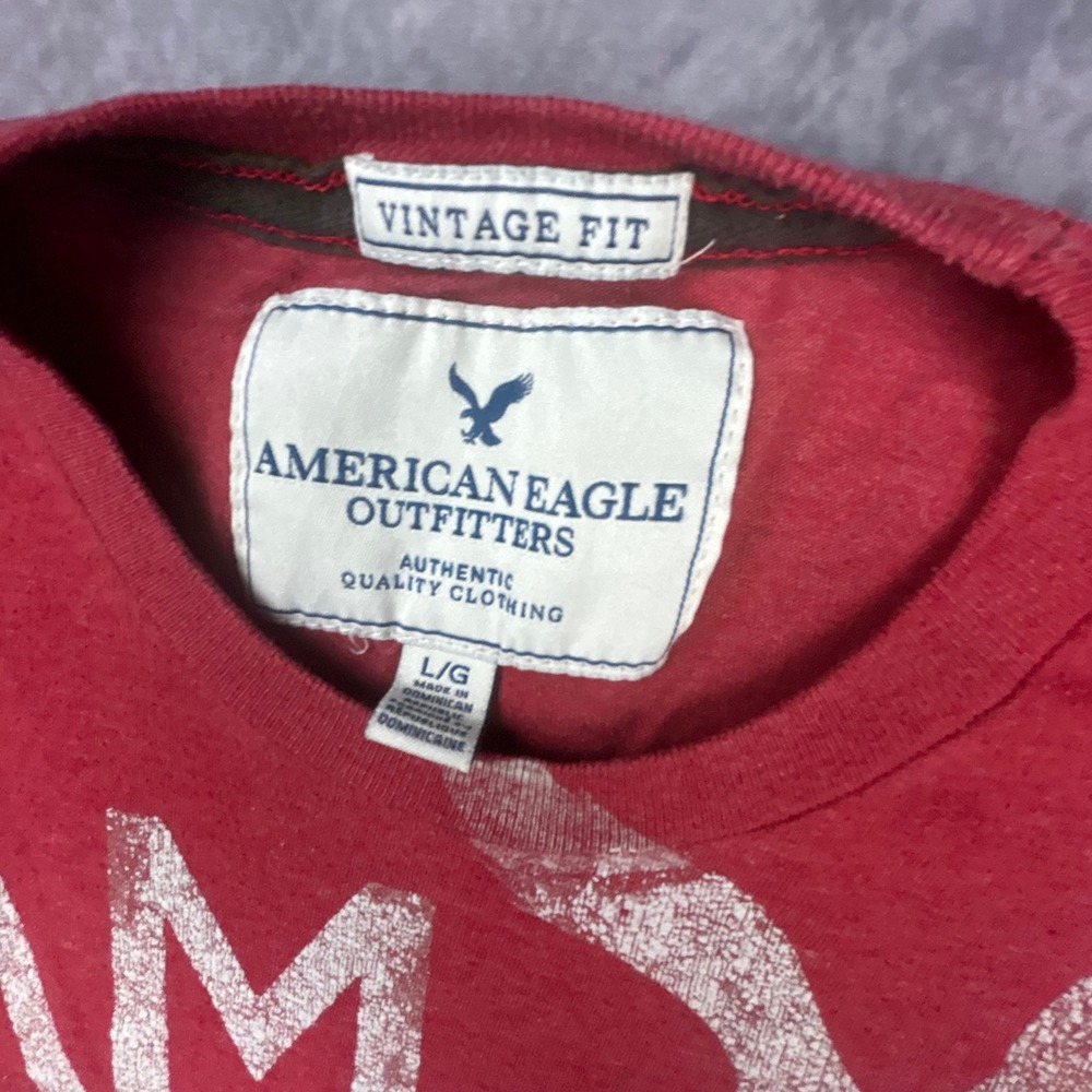 American Eagle Outfitters Vintage Fit Red Graphic T-Shirt Mens Large 1660 - Picture 7 of 7